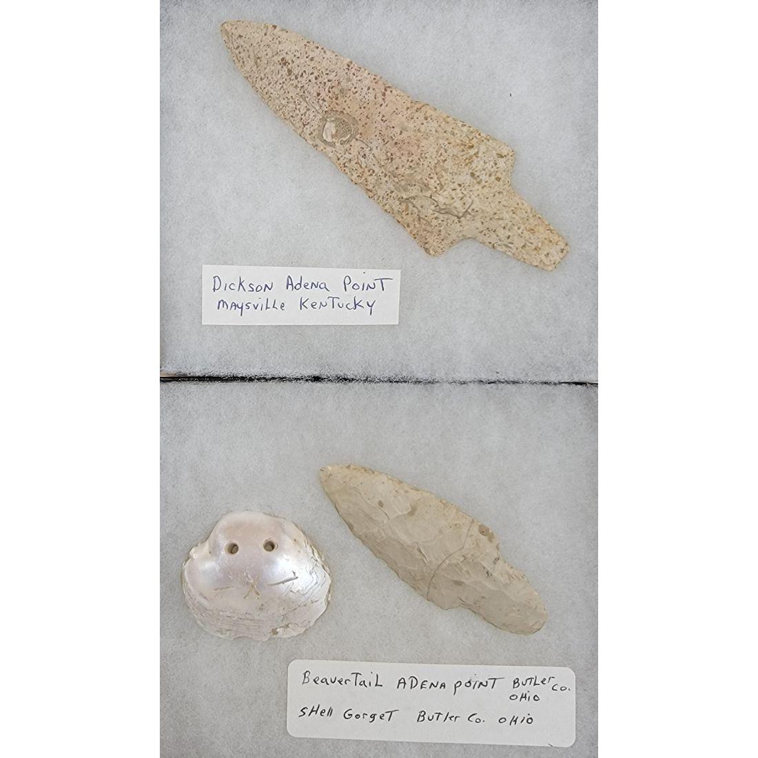 Lot Of 2 Dickson And Beavertail Adena Points, Butler C. OH.,  Maysville Kentucky (1 of 19)
