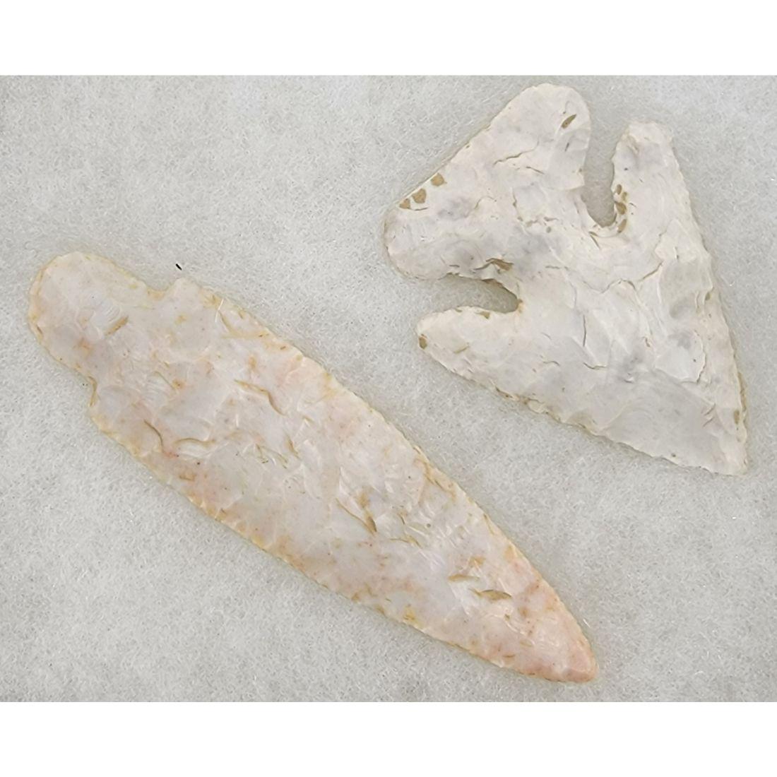 Flintridge Adena Point Adams Co. OH, White Beveled Thebes Hamilton Co. OH. (1 of 20)