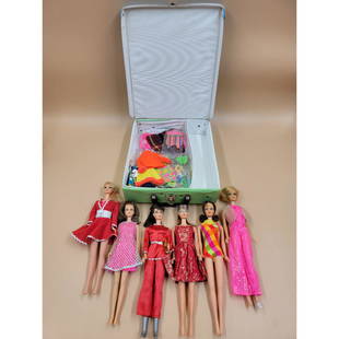 Vintage Barbie Doll: Vintage Barbie Doll Lot includes many mod era Barbie dolls with wardrobe and mainly tagged barbie outfits. Dolls are in tlc thro to very good vintage condition. Includes TnT dolls, Francie, Stacey and