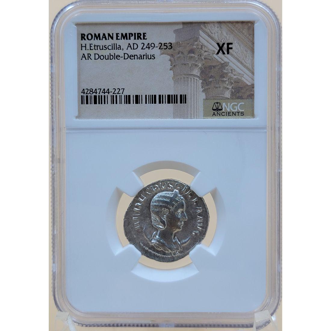 AD 249-253 H. ETRUSCILLA AR DOUBLE-DENARIUS NGC XF Roman Empire Coin (1 of 4)