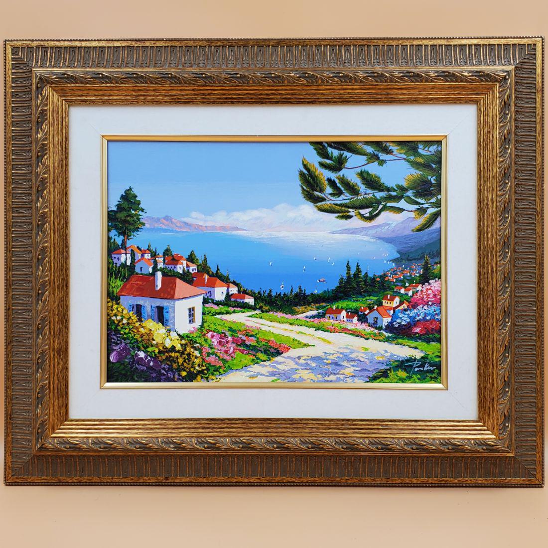 Signed Alex Pauker Serigraph on Canvas "Lake View" (1 of 3)