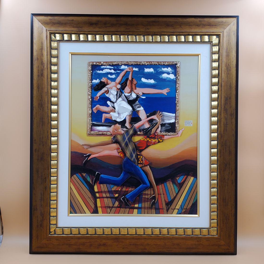 Signed Marcus Glenn Giclee on Canvas "Life Imitating Art (Picasso Painting)" (1 of 4)