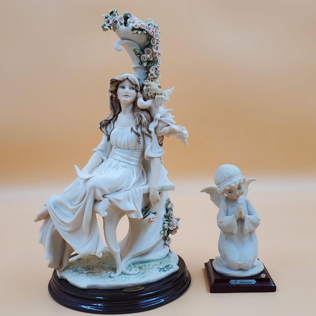 Giuseppe Armani Figurines: Woman With Cherub and Cherub Praying (1 of 8)