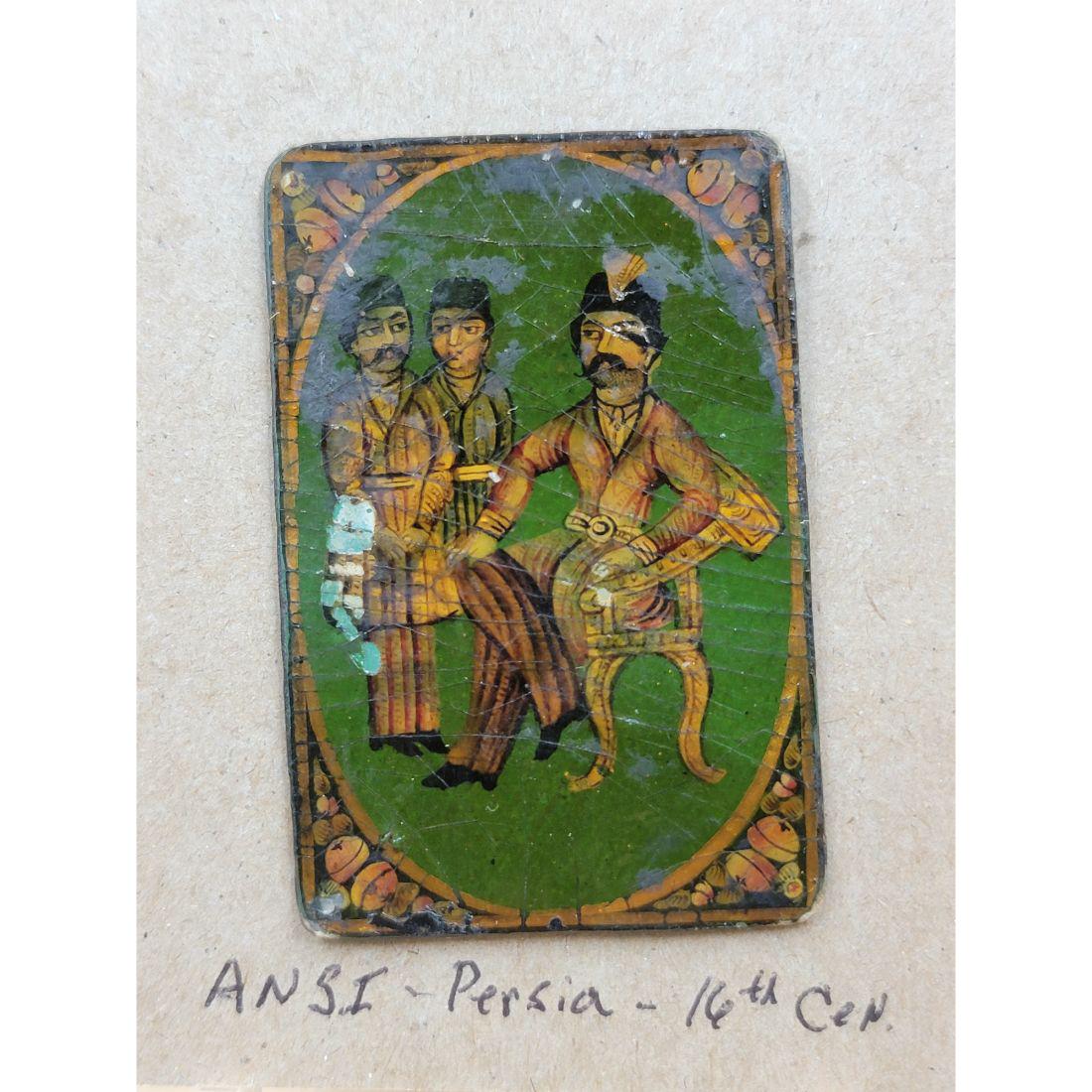 Rare Persian "As-Nas" Playing Card 17th/18th C (1 of 5)
