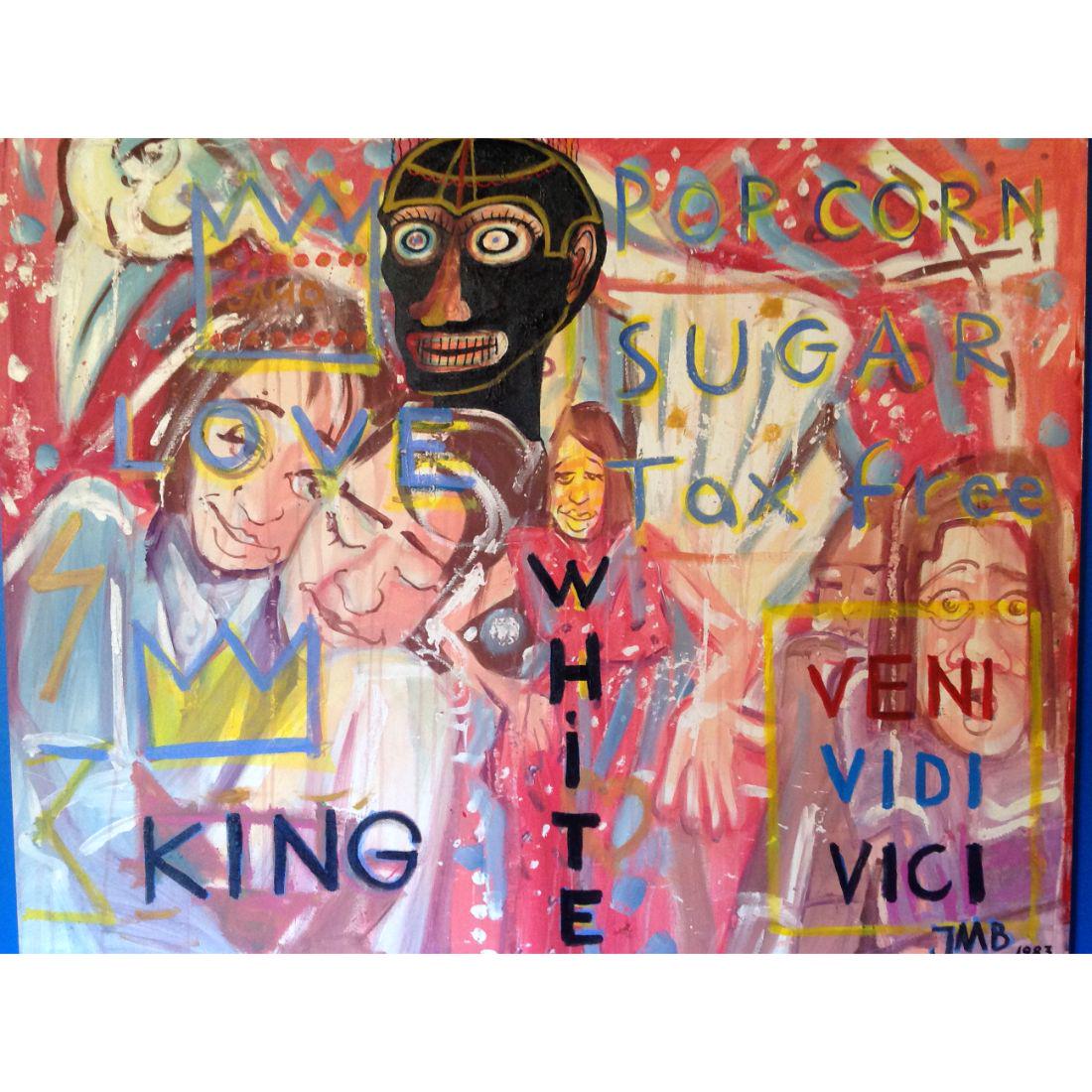 Monumental Pop Art Painting Signed And Dated 1983 J.M.B "Jean-Michel Basquiat" (1 of 20)