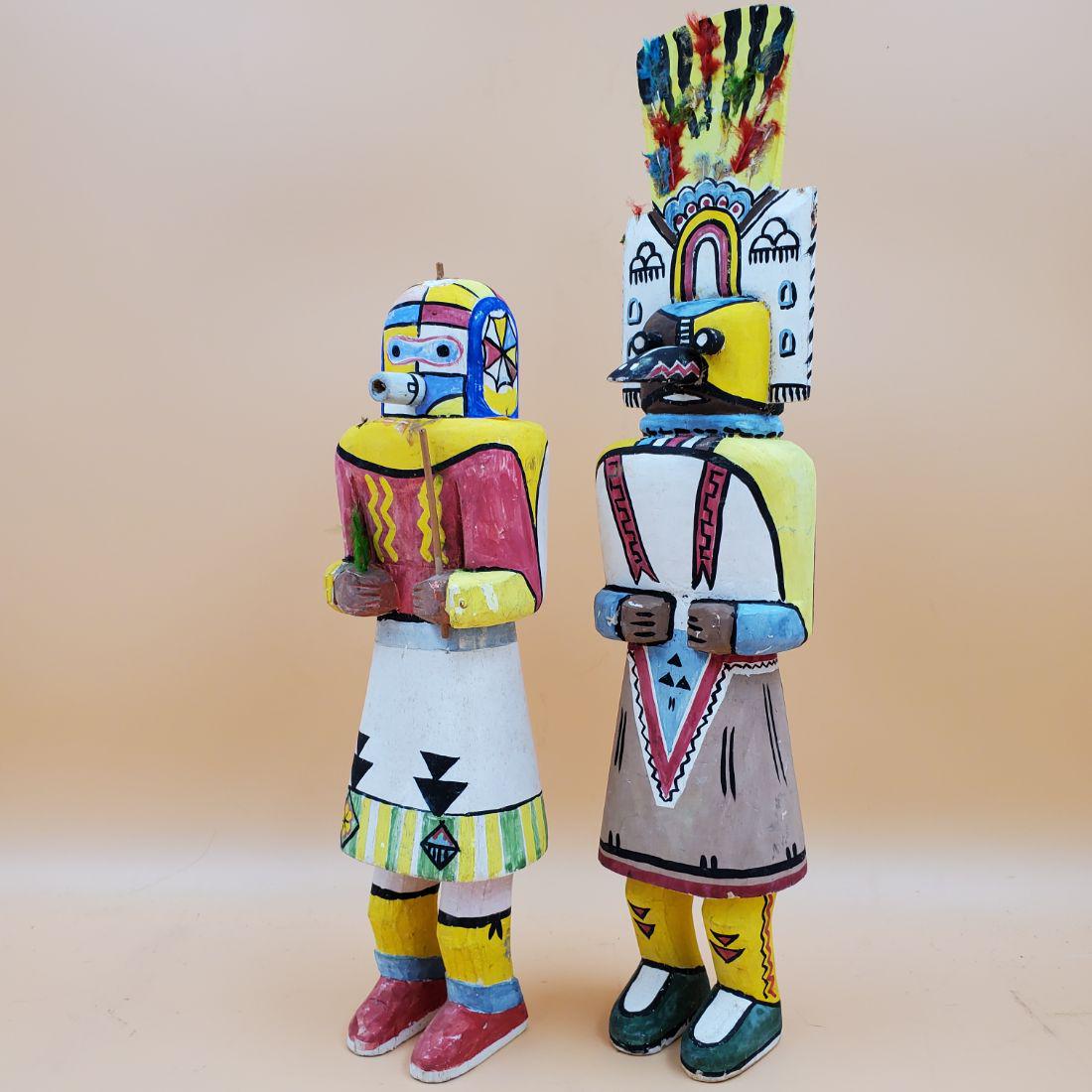 Signed Pair of Vintage Hopi Kachina Dolls (1 of 10)