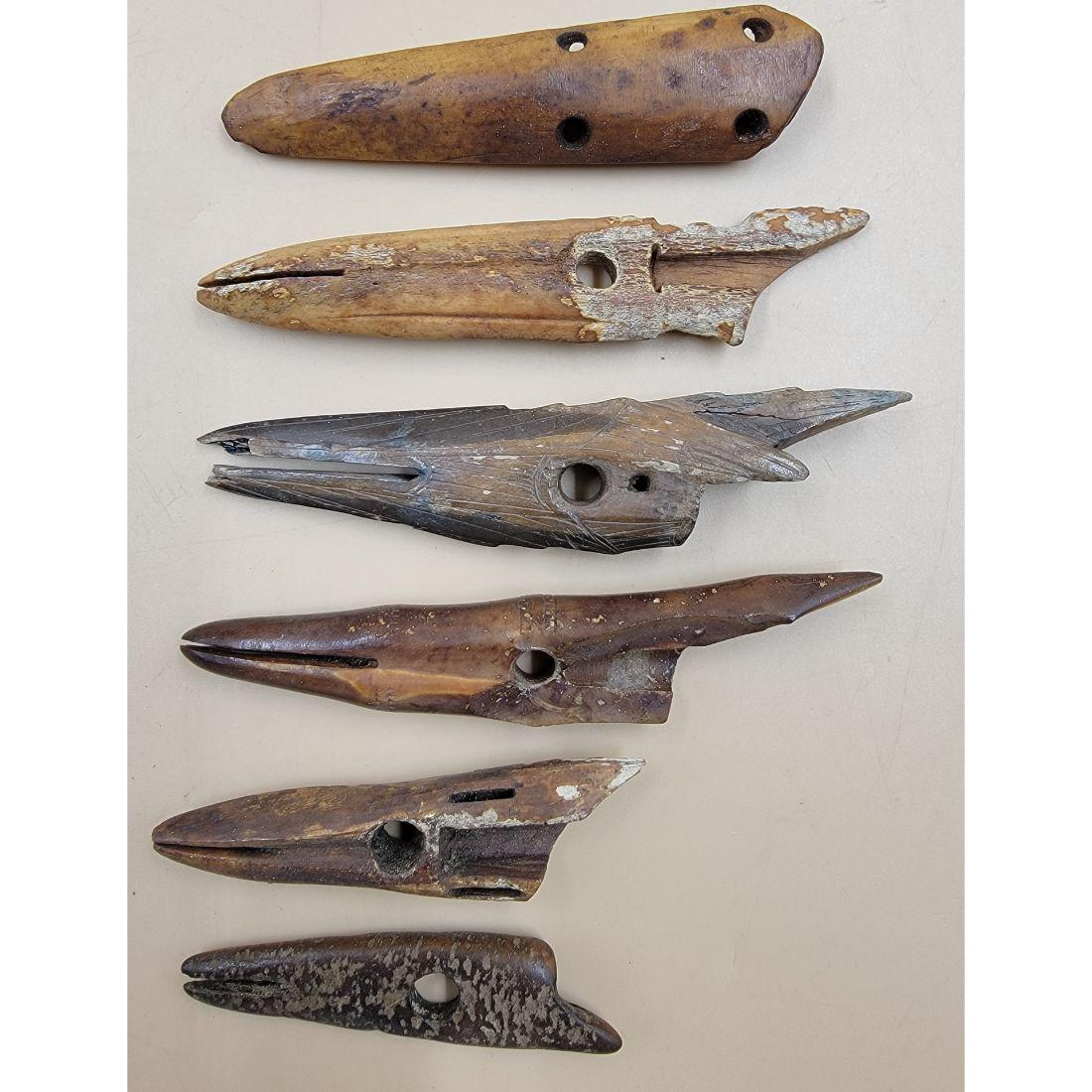 A Grouping Of Eskimo Alaskan / Inuit Implements / Tools / Harpoon Tips (6) (1 of 20)