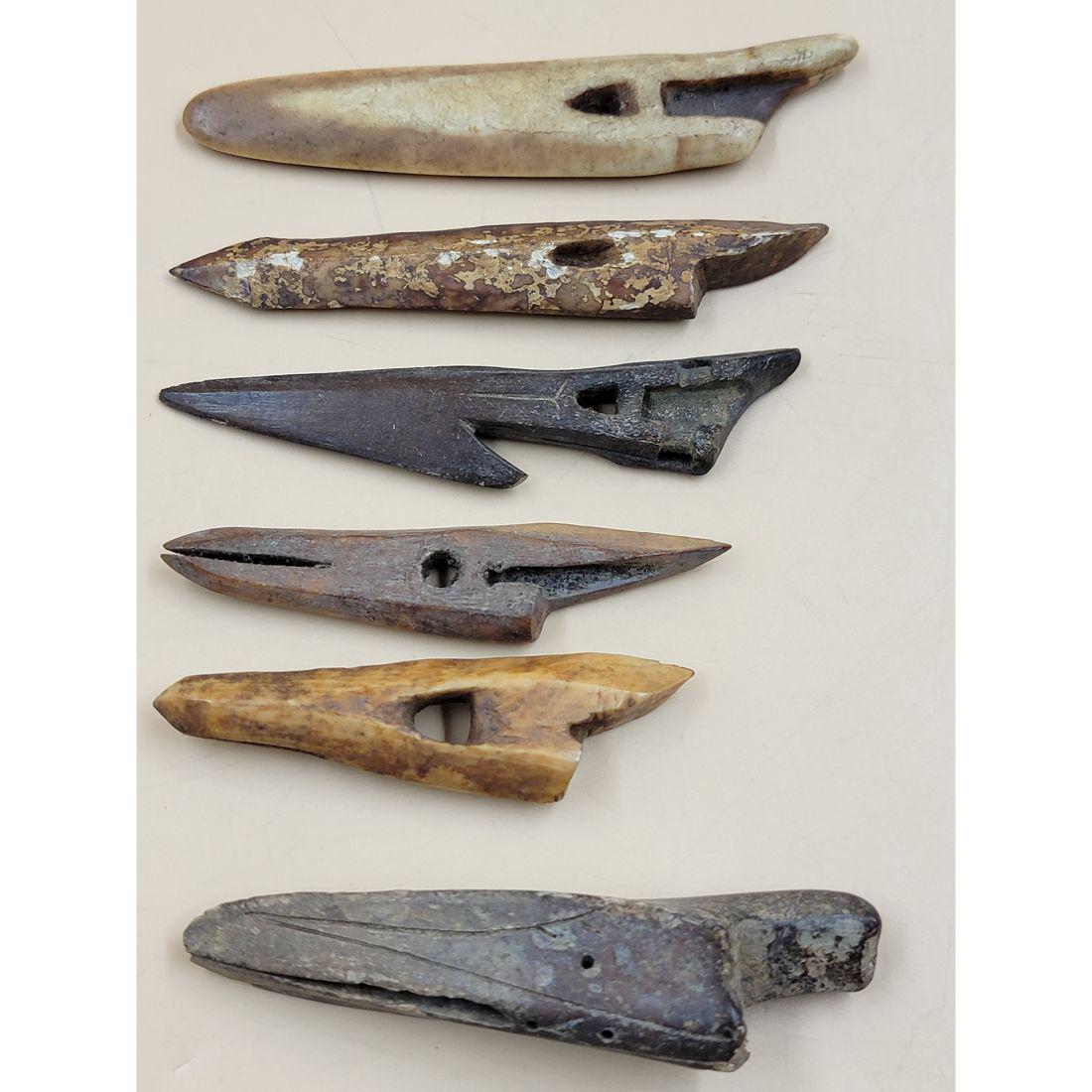 A Grouping Of Eskimo Alaskan / Inuit Implements / Tools / Harpoon Tips (6) (1 of 20)