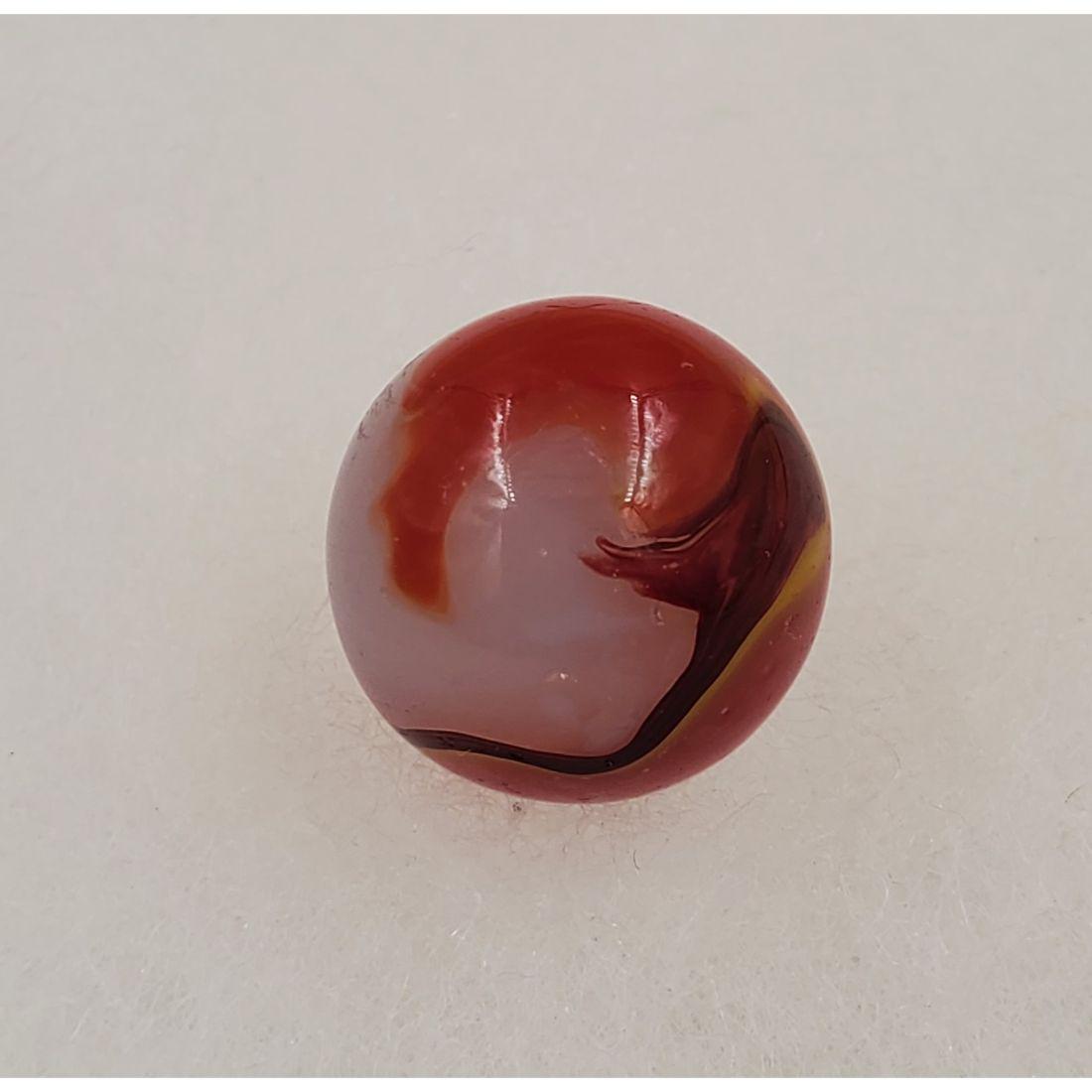 Marble: AKRO Rare Hybrid 4 Color Oxblood Corkscrew, 18.9mm (1 of 4)