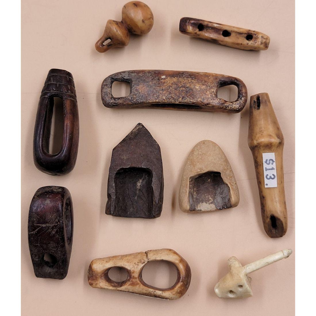 A Grouping Of Eskimo Alaskan / Inuit Implements / Toggles (10Pcs): http://eskimo-art.org/site/ (PLEASE VISIT THIS LINK TO SEE SOME EXAMPLES) A Grouping Of Eskimo Alaskan / Inuit Implements / Tools. This Lot Comes In Various Sizes. This, and many lots forthcoming were