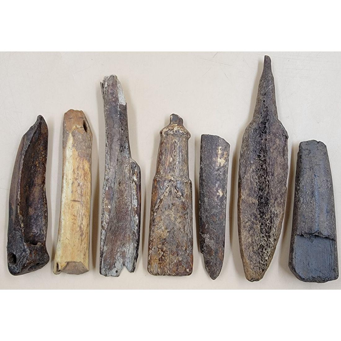 A Grouping Of Eskimo Alaskan / Inuit Implements / Tools (7 Pcs) (1 of 18)