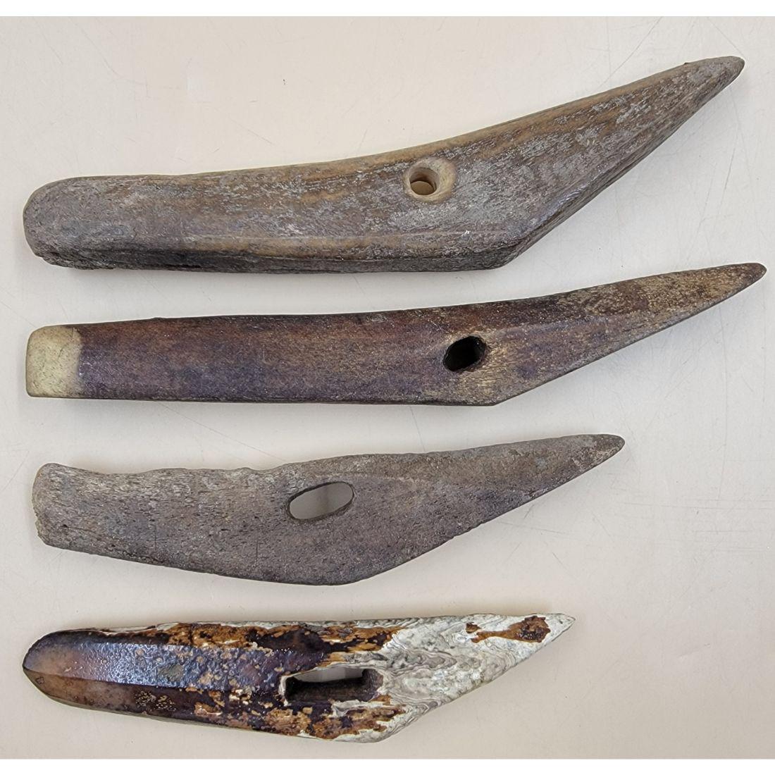 A Grouping Of Eskimo Alaskan / Inuit Implements / Tools (4 Large Pcs) (1 of 19)