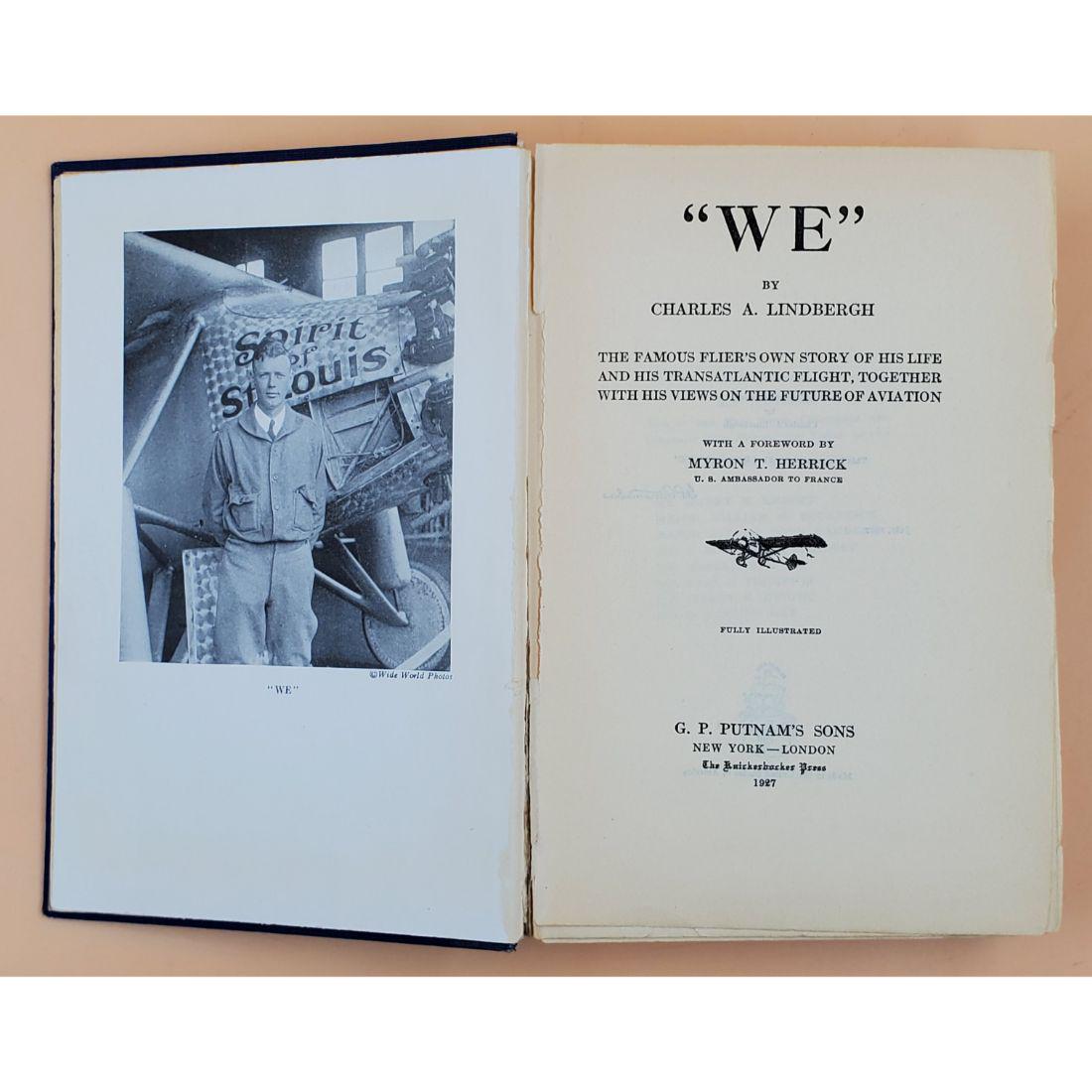 "We" by Charles A. Lindberg, 1927 First Edition (1 of 4)