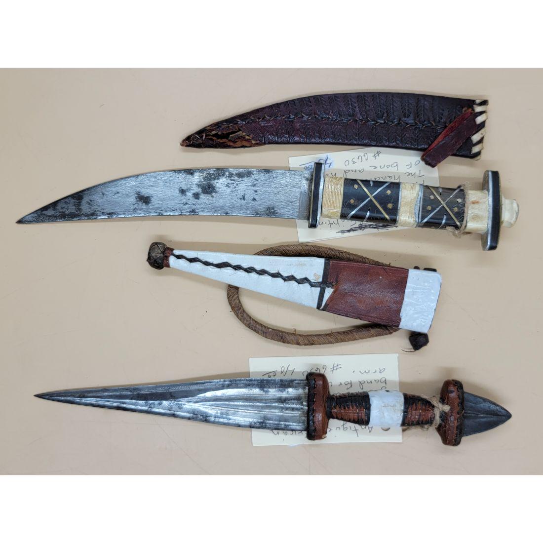 Lot Of 2 Vintage African Dagger & Fighting Knife (1 of 16)