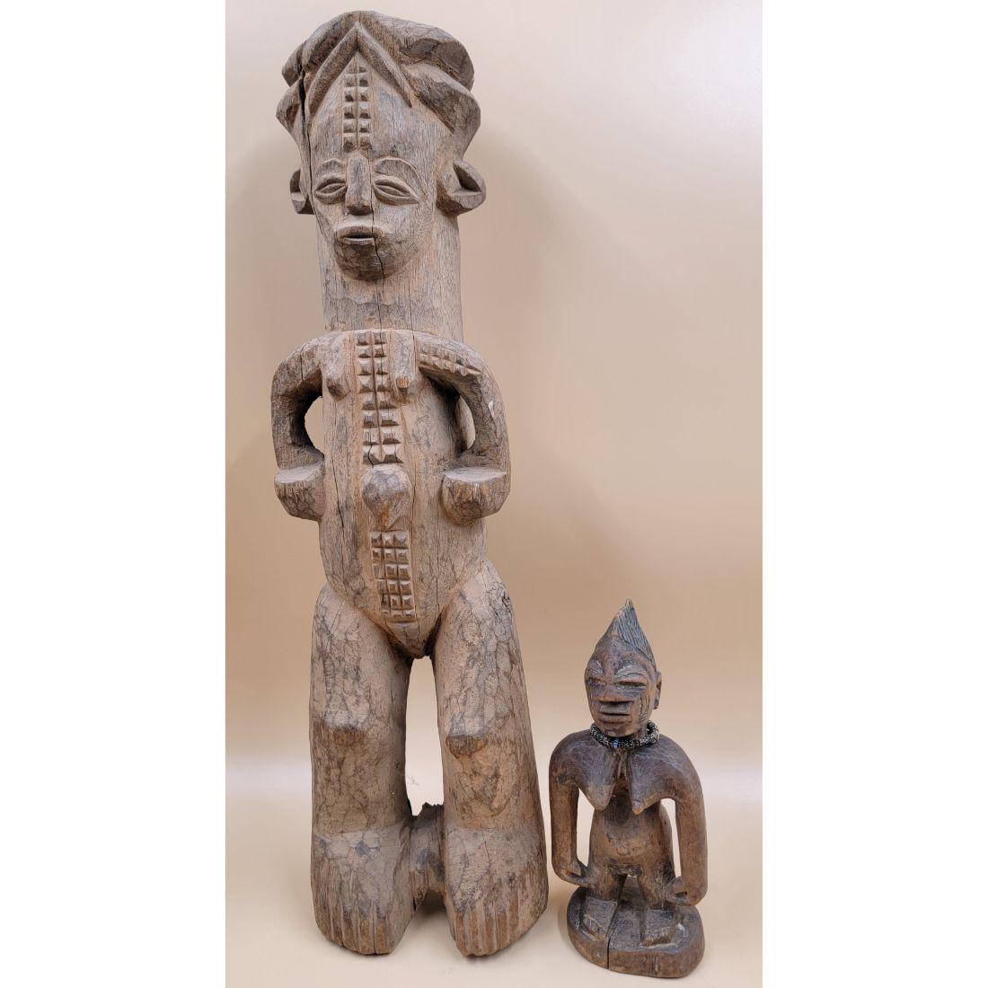 Lot Of 2 African Figures , 1 Ere Ibeji Figure (1 of 16)