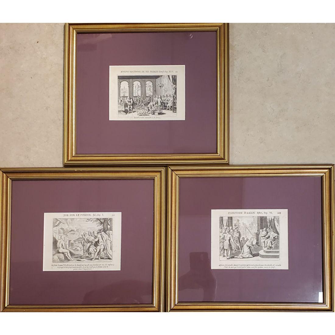 Lot of 3 Framed Etchings (1 of 4)