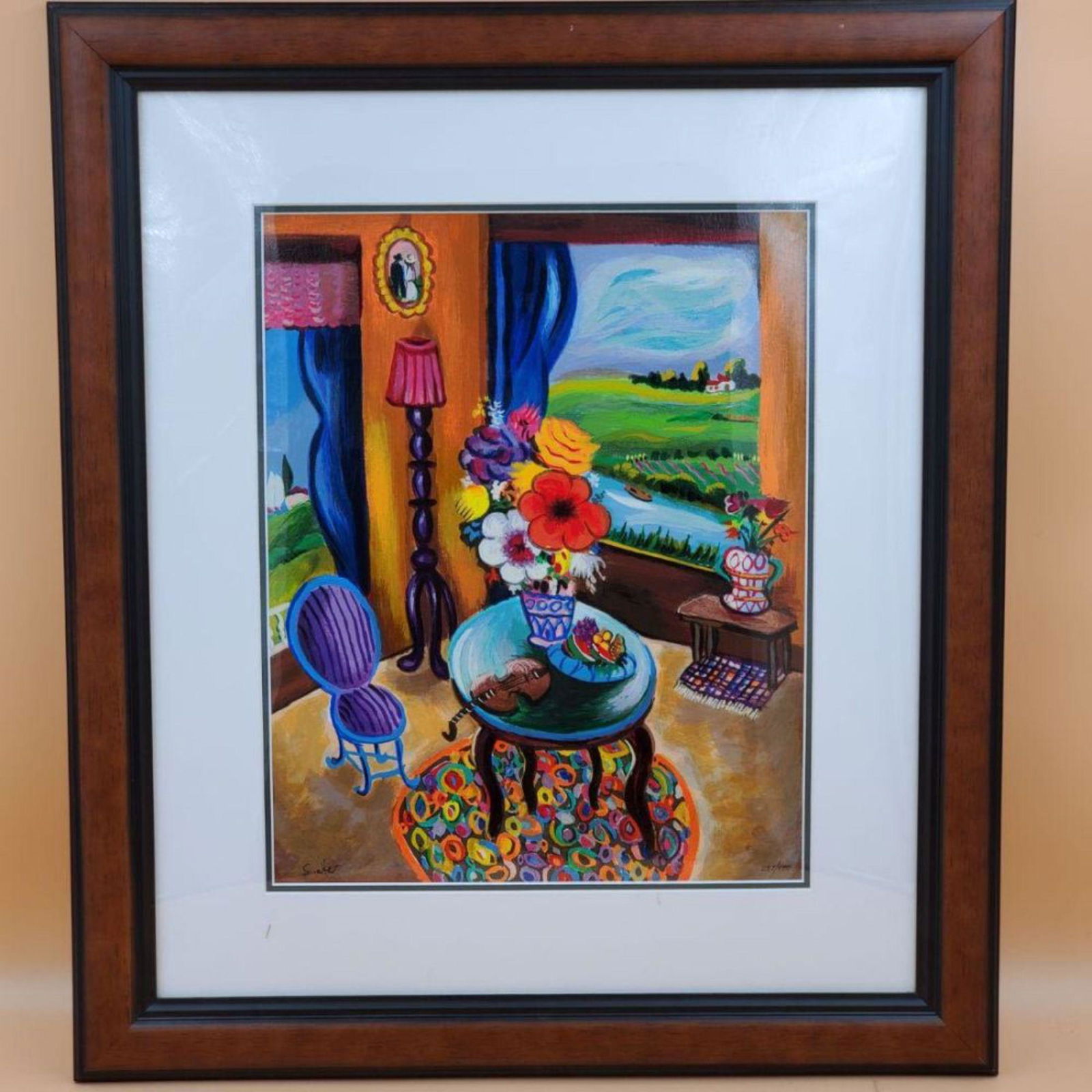 Signed Shlomo Alter Serigraph, Music Room (1 of 4)