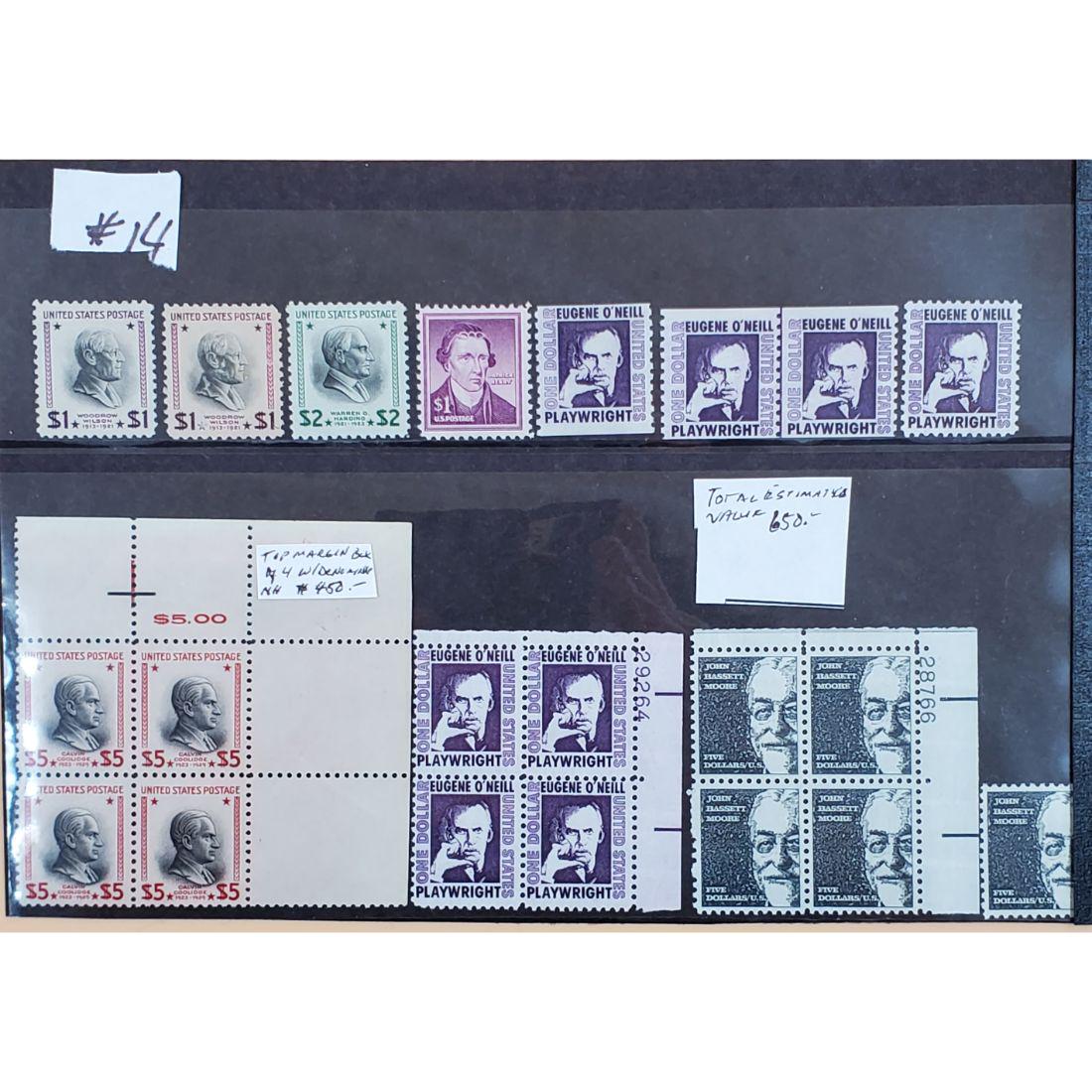 Lot of 21 US Mint Regular Issue Dollar Stamps ($1. - $5.) (1 of 3)