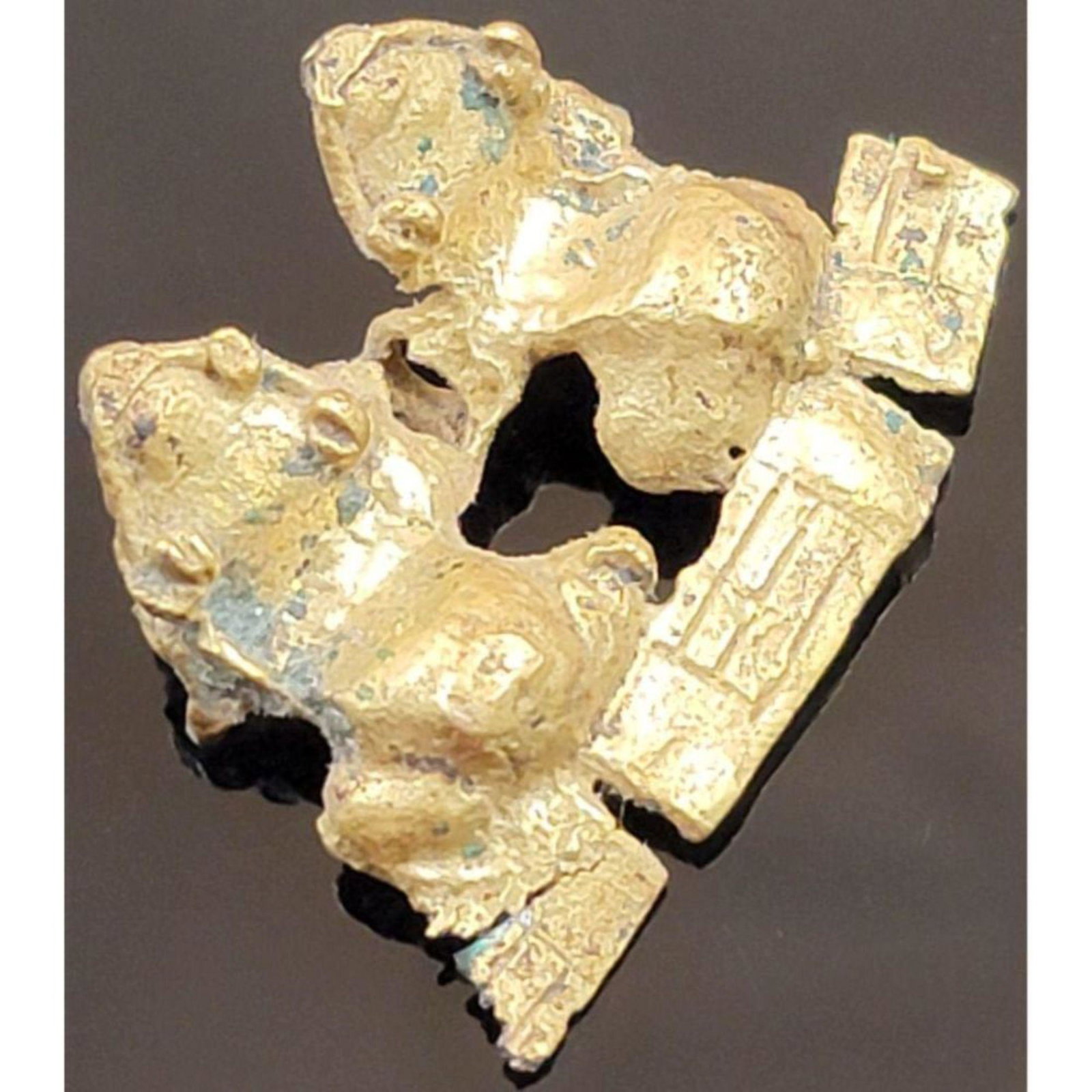 Pre Colombian Gold Frog Pendant (Mixed Metal): Pre Colombian Gold Frog Pendant. Measure 33.1 MM X 23.8 MM. . This item is being relisted because the buyer refused to pay. Please carefully read our terms of sale, shipping information, and request a