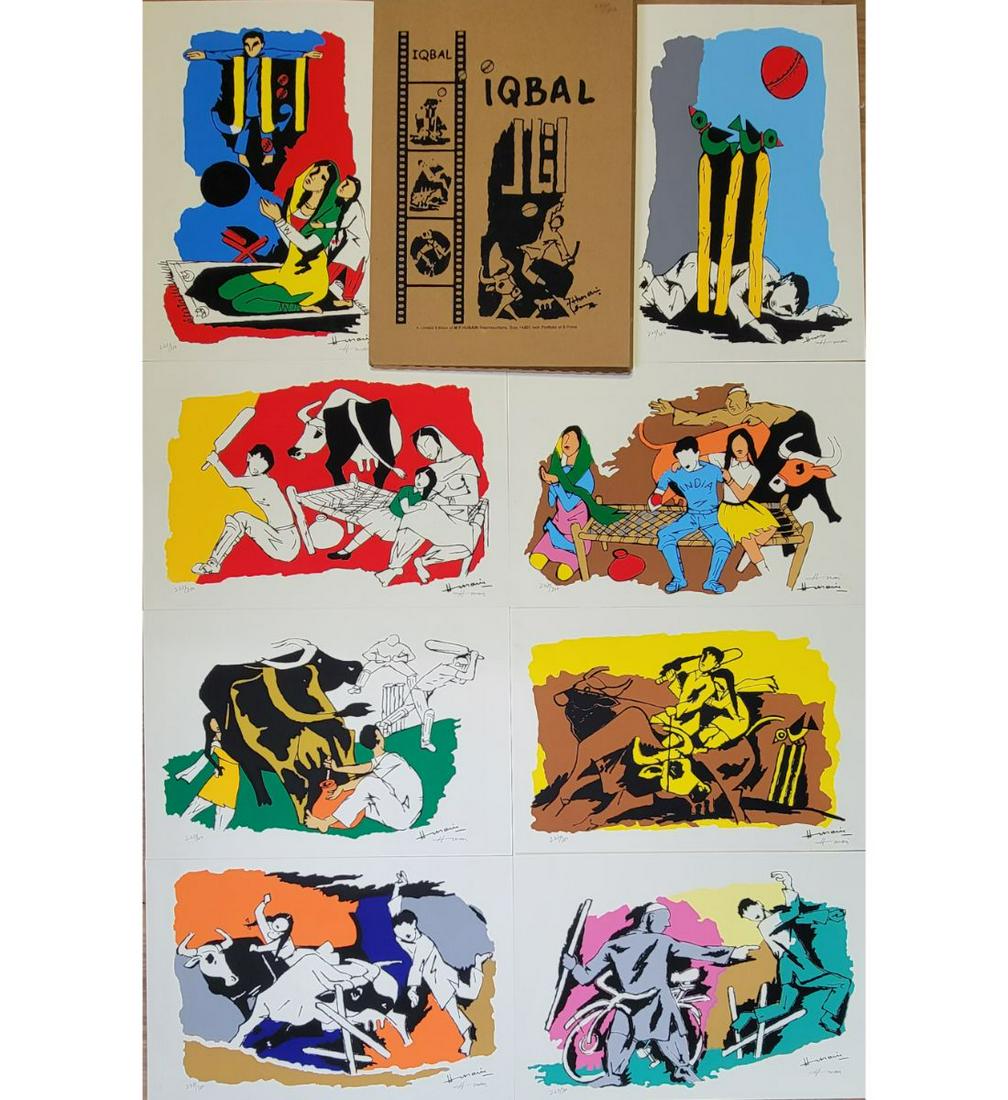 Maqbool Fida Husain 1915-2011 Serigraph Portfolio "IQBAL" With COA 227/300 Signed & Numbered: ***We at RBFineArts can only attribute this work to Maqbool Fida Husain 1915-2011 based upon the quality and the presence of a signature And Papers, We are not an authentication service. We can only d