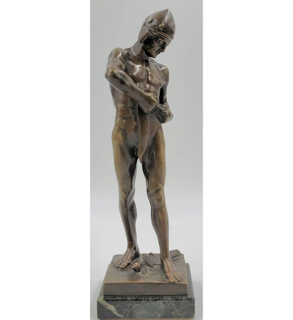 Ferdinand Lugerth (Austrian, 1885-1915) Warrior, Arthur Rubinstein Foundry Mark: Ferdinand Lugerth (Austrian, 1885-1915) Warrior, Arthur Rubinstein Foundry Mark. Measure 11.5" Overall. Please carefully read our terms of sale, shipping information, and request any condition reports
