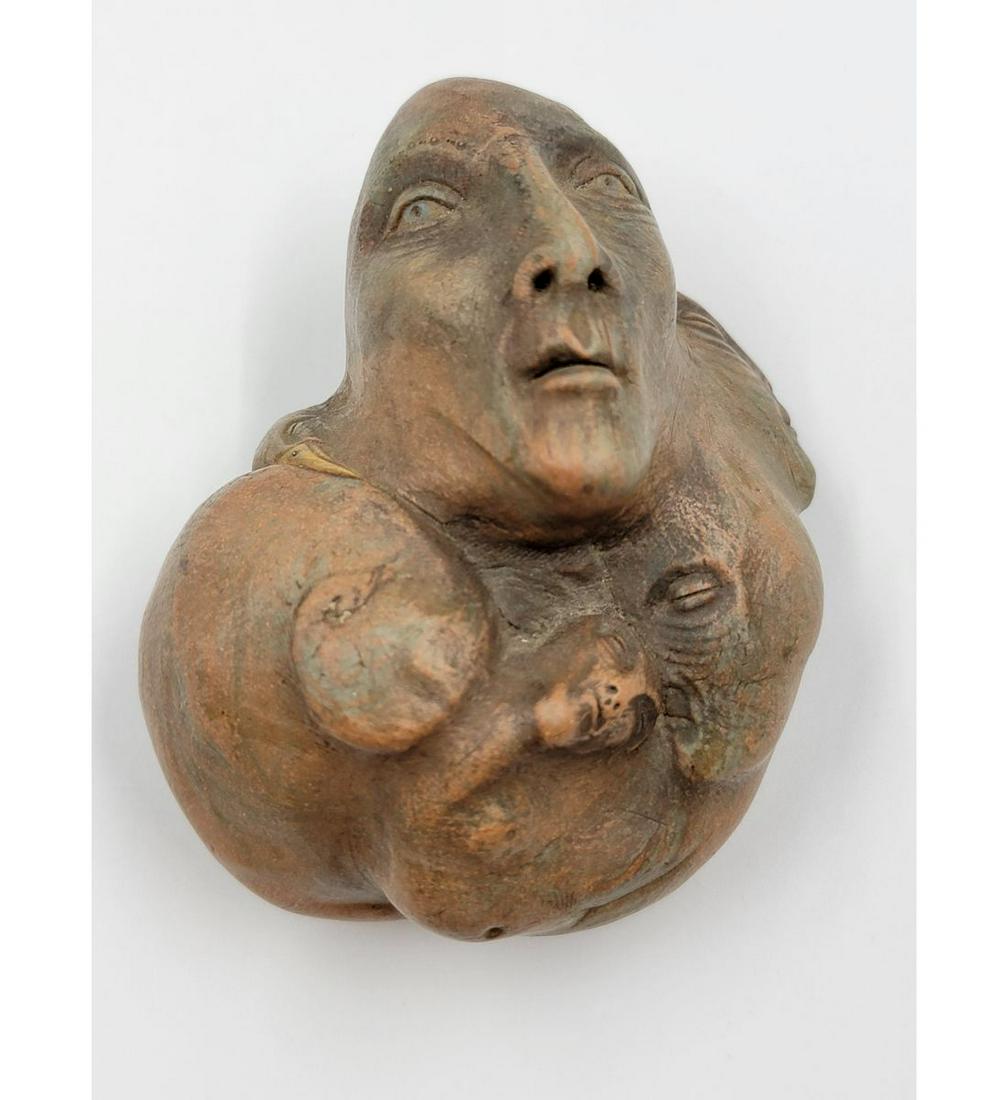 Gary Spinosa Ohio. b1947, Sculpture Signed (FACES): Gary Spinosa Ohio. b1947, Sculpture Signed (FACES). Measure 3.5" X 2.5" X 2". Please carefully read our terms of sale, shipping information, and request any condition reports or photos prior to placin