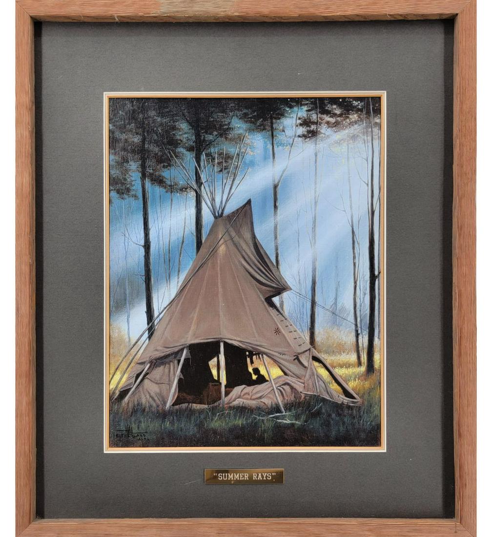 Washington Hal Sutherland Born 1929 Acrylic Painting "SUMMER RAYS" (1 of 8)