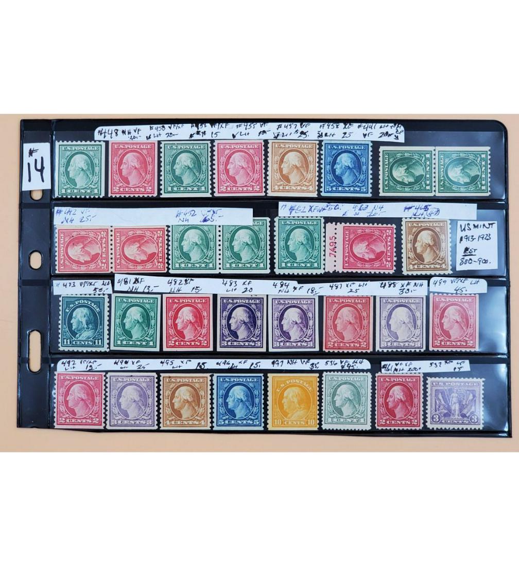 Lot of 30 Mint USA Early Washington Regular Issues Stamps (1 of 3)