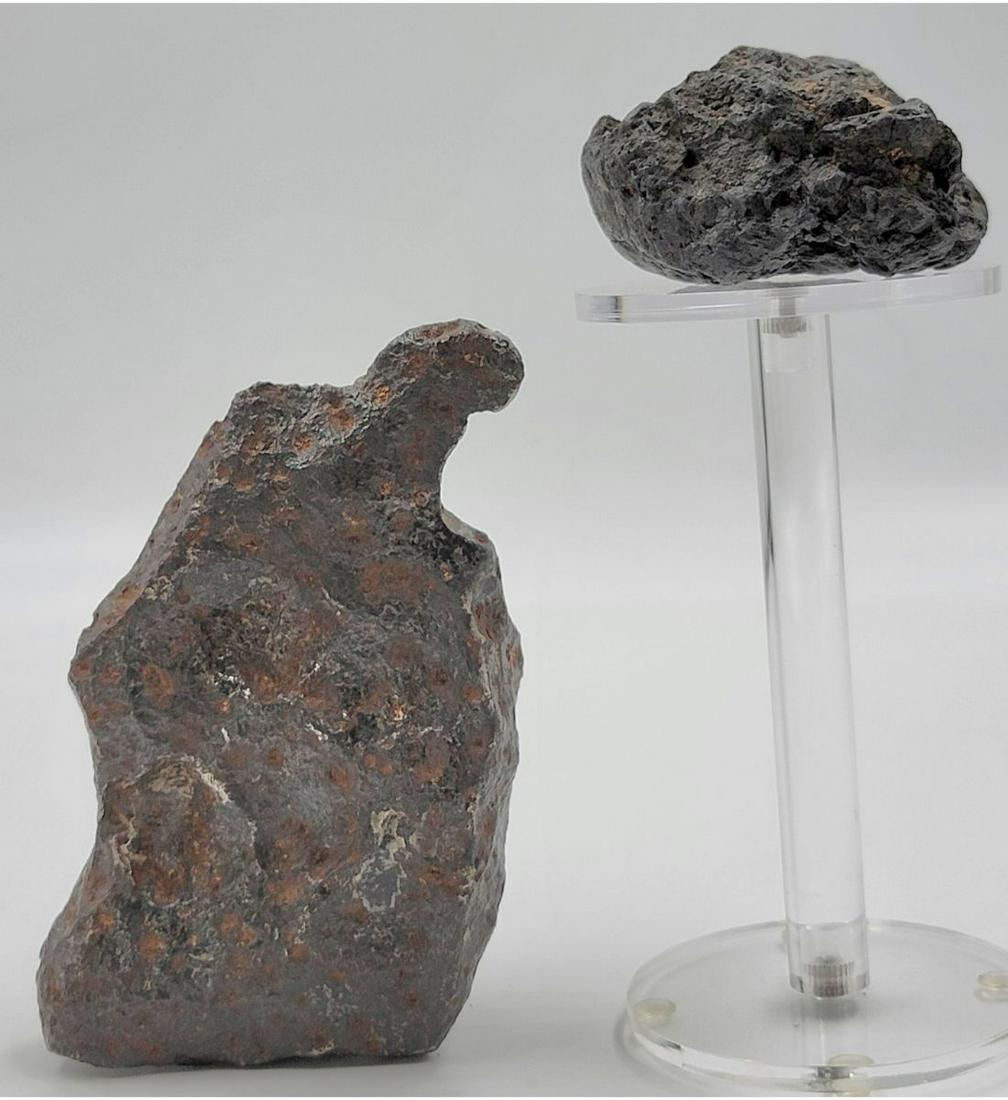 Authentic Meteorite Rock 3.063 LBS, Campo De Cielo Plus A Smaller Piece Of Unknown Origin 11.3 Oz: Authentic Meteorite Rock 3.063 LBS. Measure 5.5 Inches Tall x 3.5 Inches x 2 Inches. CAMPO DEL CIELO IRON METEORITE: Form the Campo Del Cielo fall, Campo del Cielo refers to a group of iron meteorites