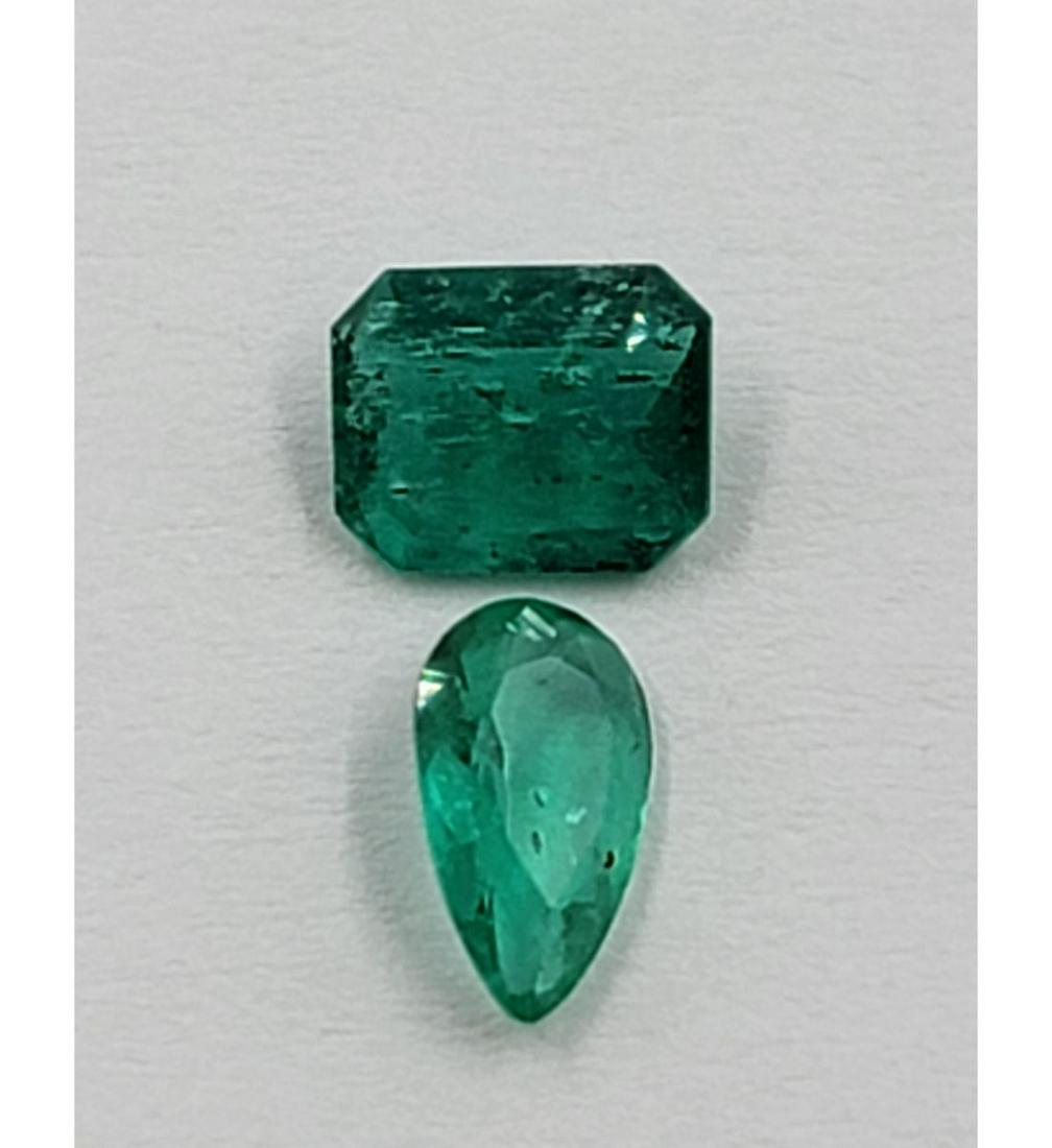 Authentic Natural Emerald Loose Gemstone .98 Ct, Untreated Muzo Mines Bogota Colombia (1 of 3)