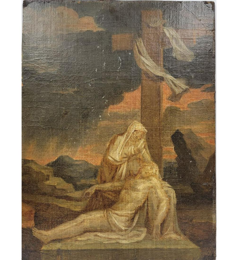 Early O/C Laid On Board Painting Depiction Of Jesus Annotated Verso Anthony Van Dyck 1599-1641 (1 of 12)