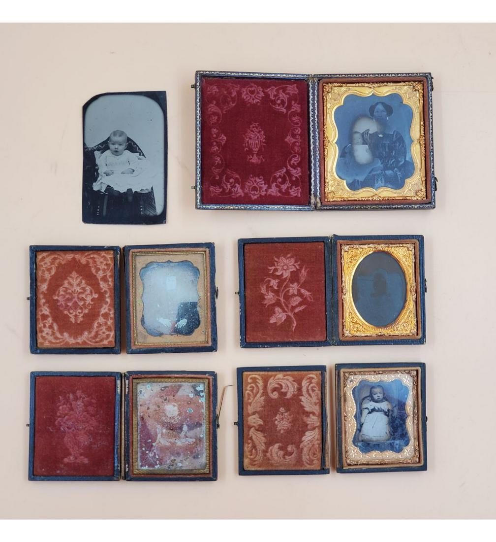 Lot of 6 Ambrotype Photographs w/ Original Cases: Lot of 6 Ambrotype Photographs w/ Original Cases. Some of the Cases are missing their hinges. Please carefully read our terms of sale, shipping information, and request any condition reports or photos