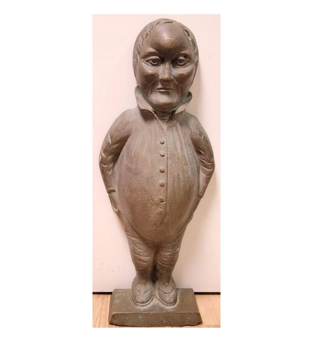 19th C Bronze Door Stop Of Tweedle Dee 20.5" Tall, 44.4 Lbs (1 of 14)