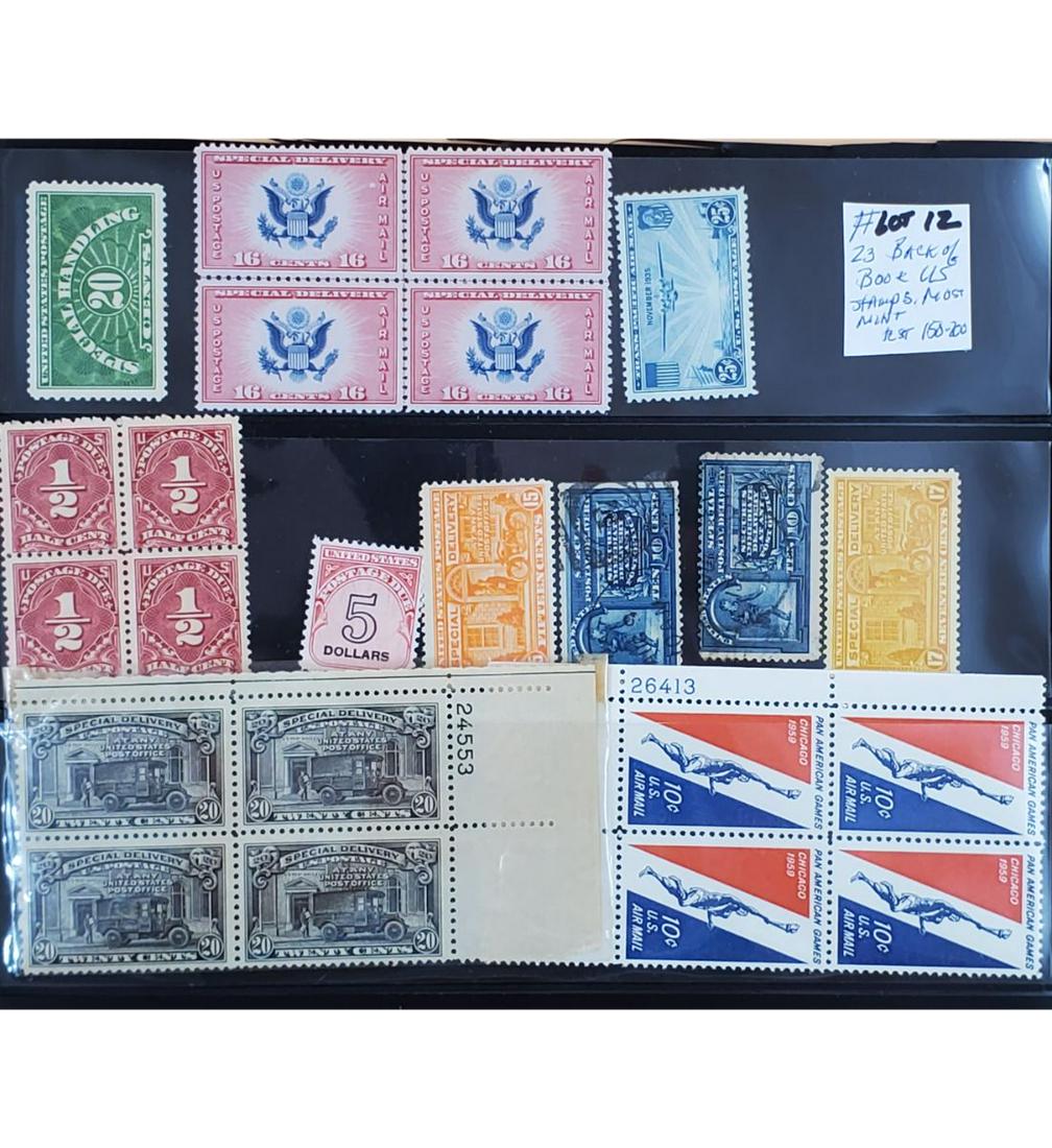 28 US Stamps (26 Mint) Back-Of-Book Items (1 of 3)