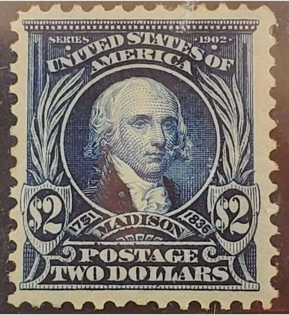 US #312, 1903 Deep Blue James Madison General Issue Stamp (1 of 1)