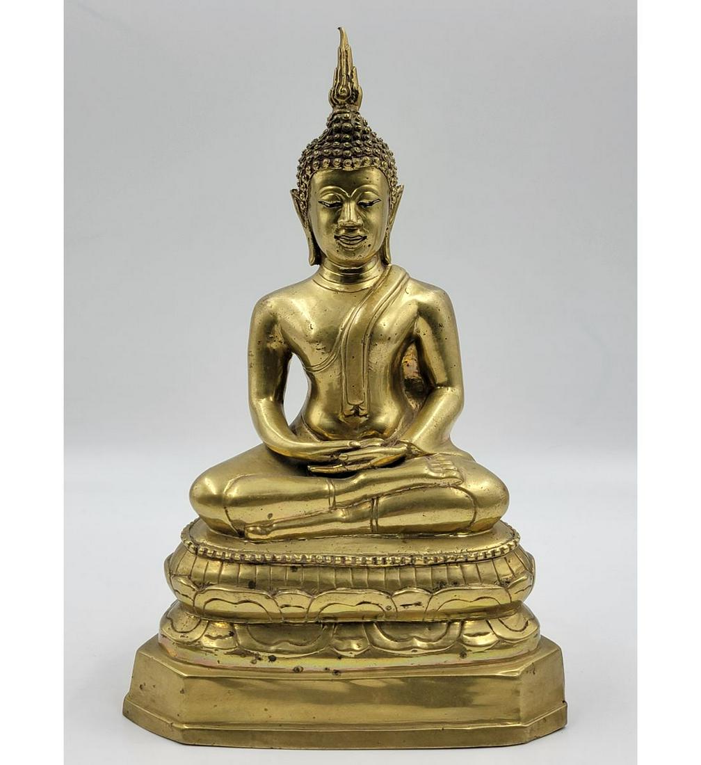 A 19th Seated Gilt Bronze Buddha (1 of 19)