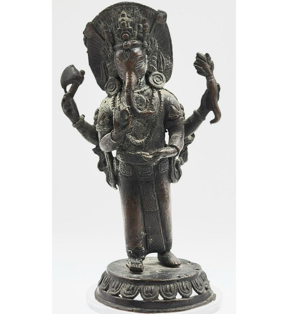 Indian Bronze Ganesh Deity Figure India 18-19th Century, Maybe Even Earlier (1 of 20)