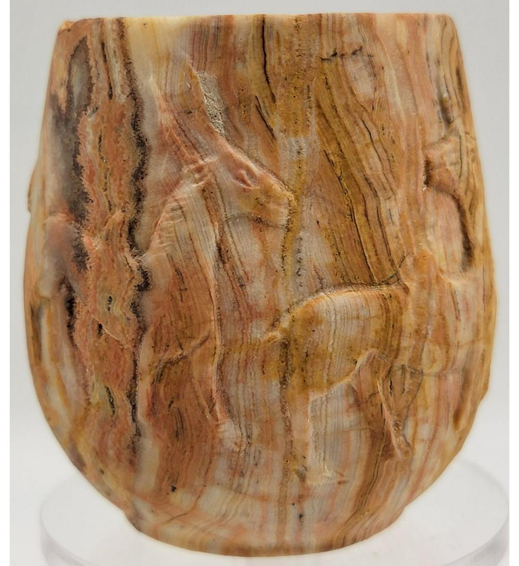 An Ancient Agate Cup carved with Animals, Possibly Bactrian (1 of 20)