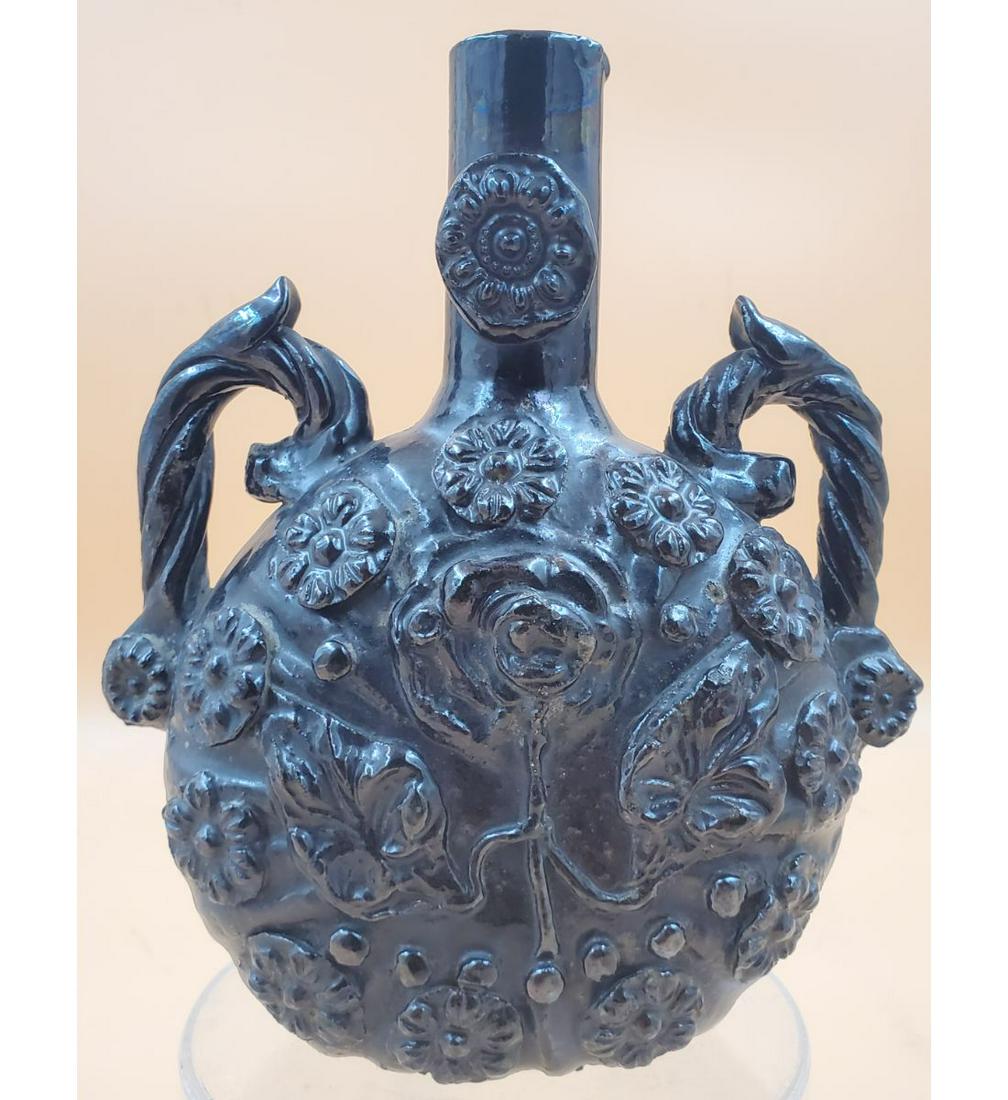 Pottery Flask With Rose Design (1 of 9)