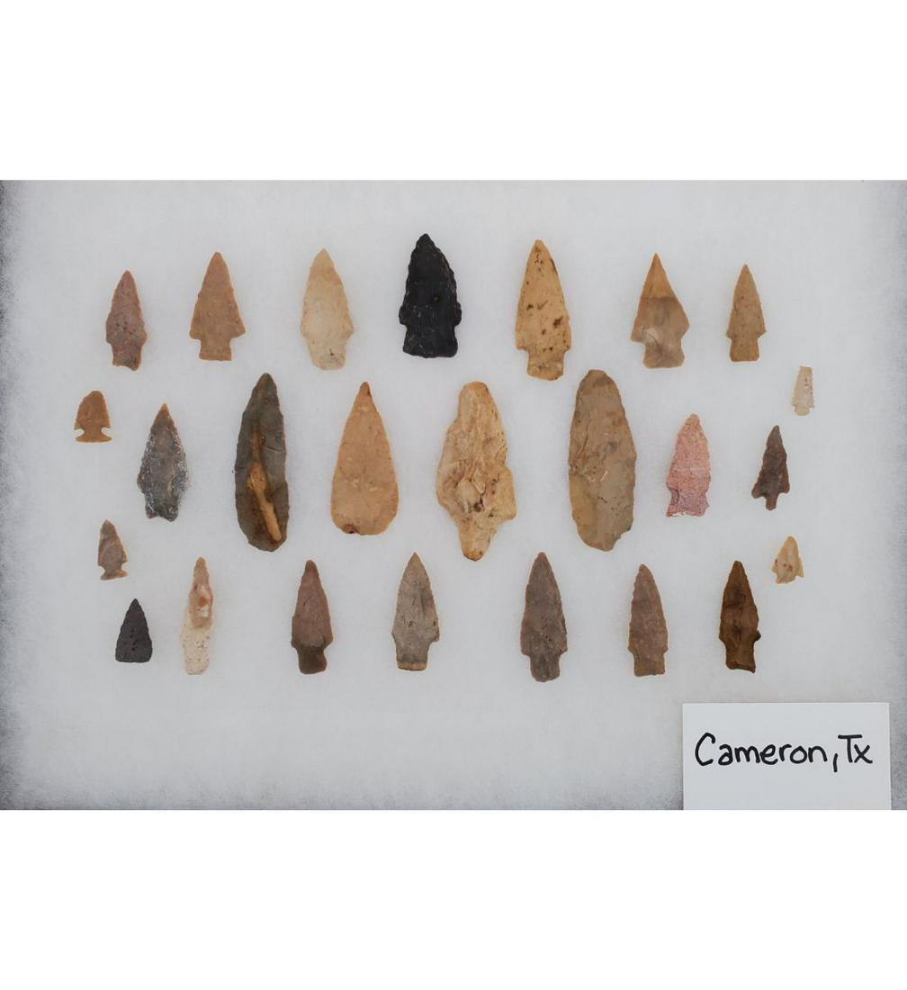 Lot of Native American Arrowheads and other Implements, Age Unknown (1 of 6)
