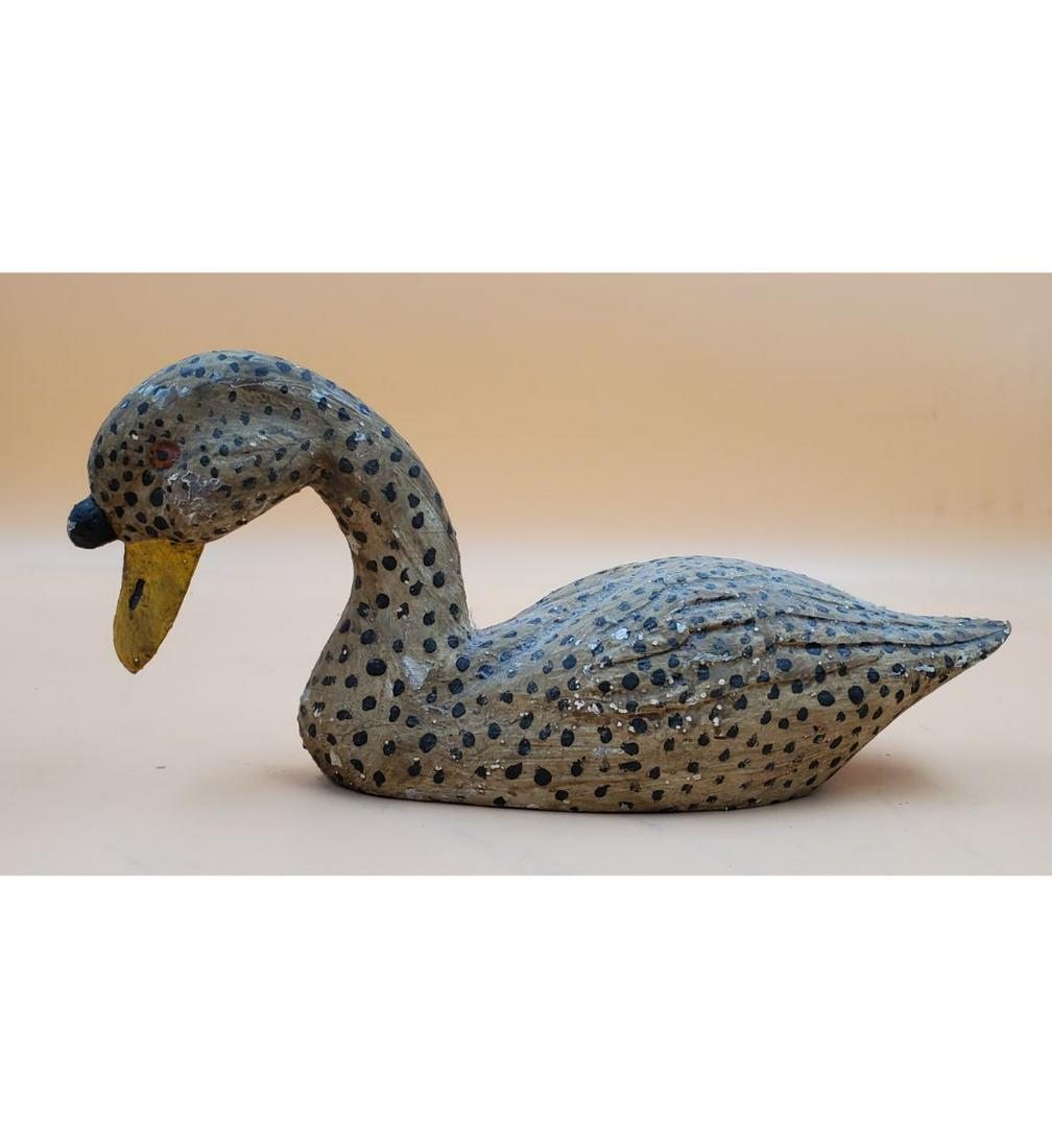 Vintage Wooden Duck Sculpture/Decoy: Vintage Wooden Duck Sculpture/Decoy. Measures 15" long & 7 1/4". Please carefully read our terms of sale, shipping information, and request any condition reports or photos prior to placing a bid. Any 