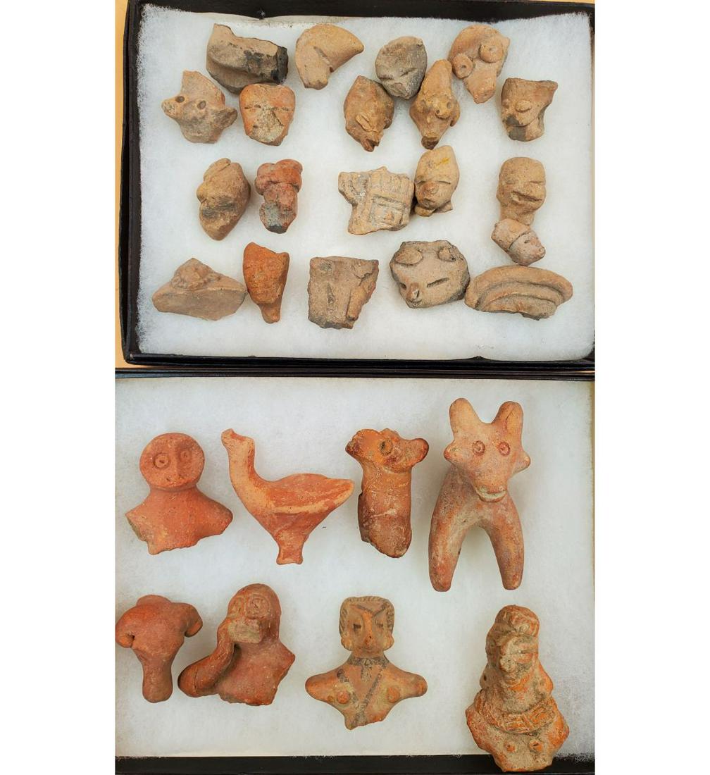 Lot of Pre Columbian Pottery Sculpture Fragments (1 of 14)