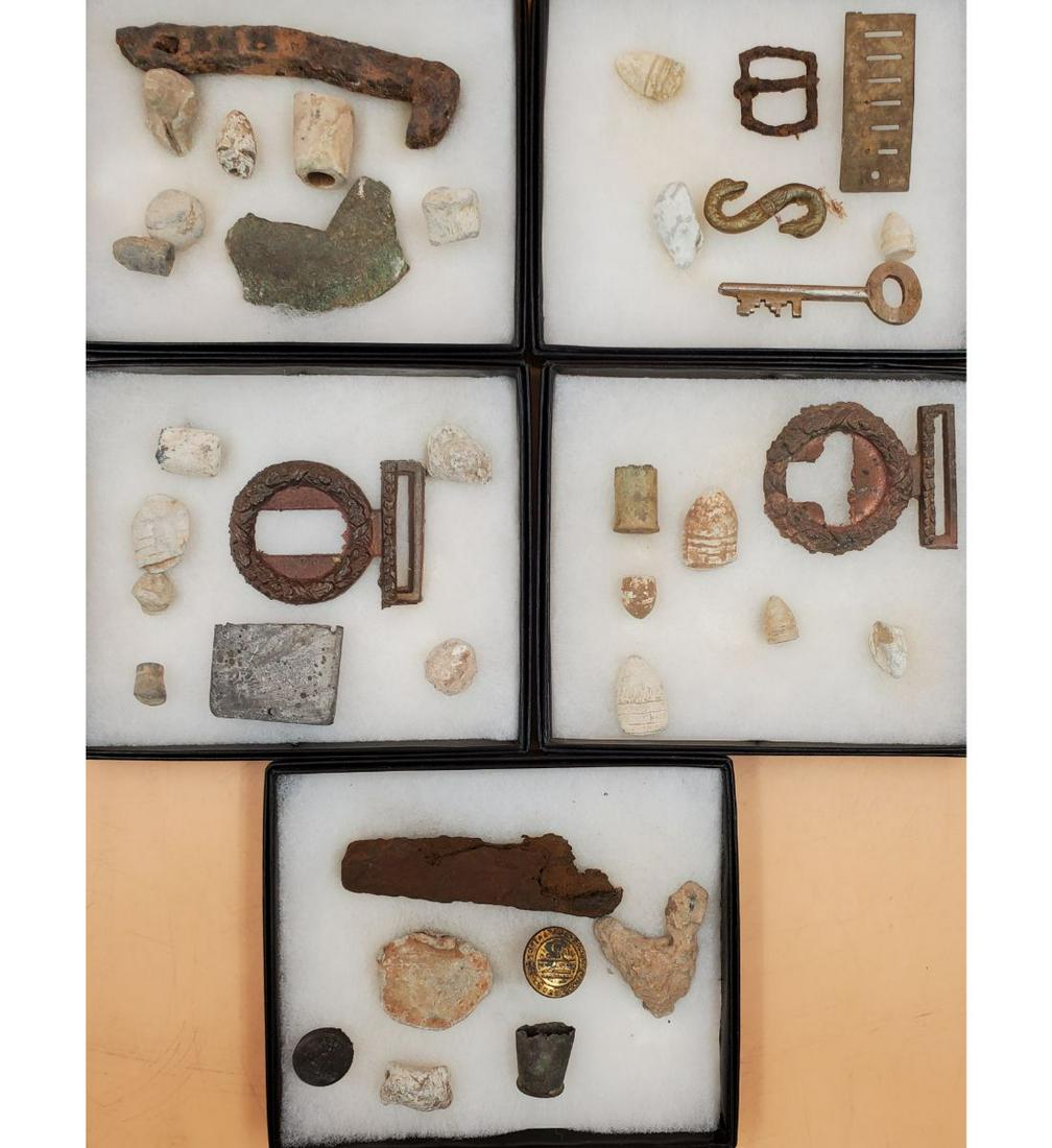 Lot of Civil War Bullets, Belt Buckles, & Other Artifacts (1 of 6)