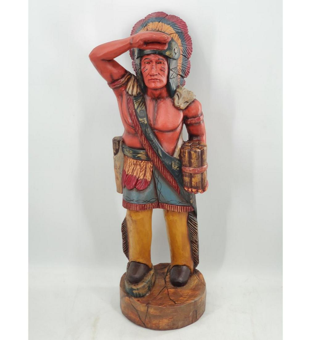 Vintage Carved Wood Cigar Store Indian Chief (1 of 12)