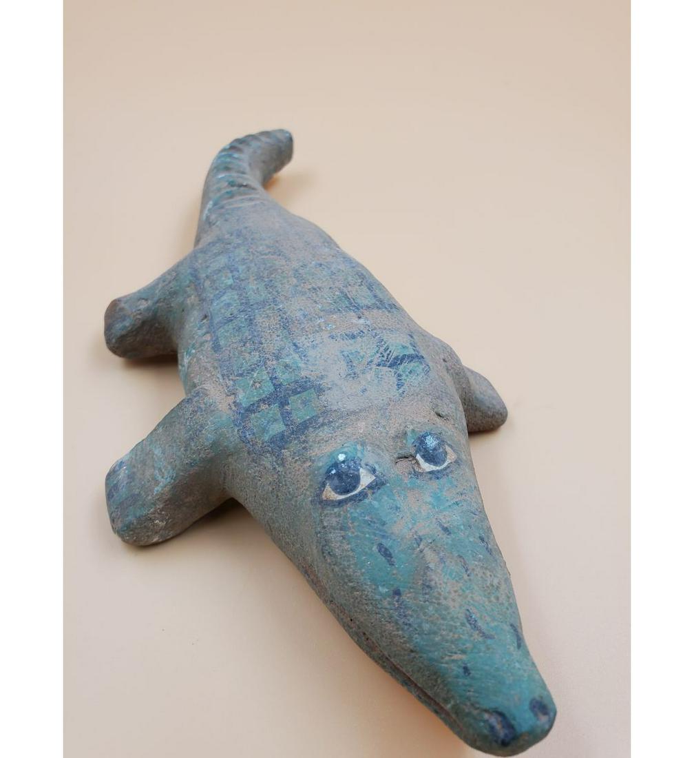 Egyptian Wooden God Sobek Crocodile Statue (1 of 8)