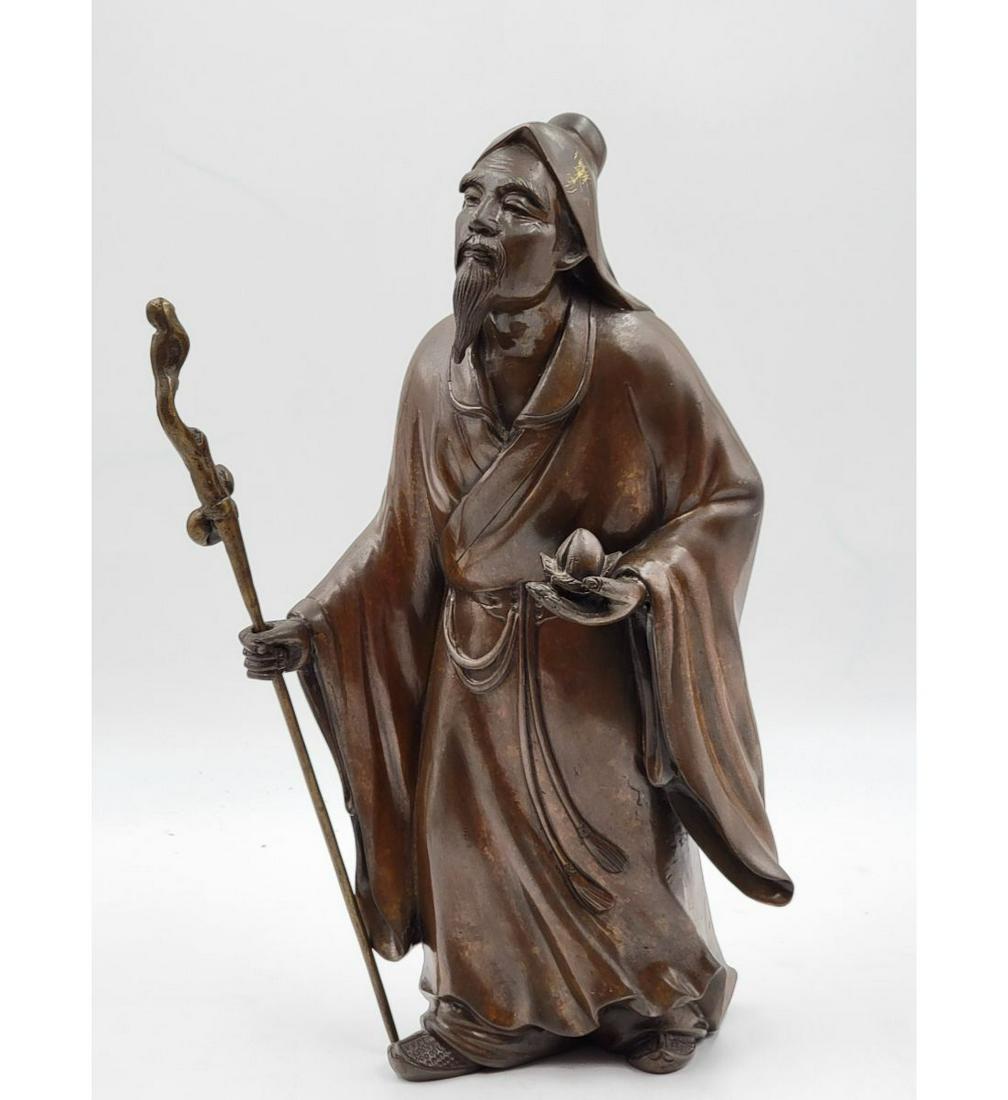 A Signed Japanese Bronze Figure Late Meiji Period (1 of 17)