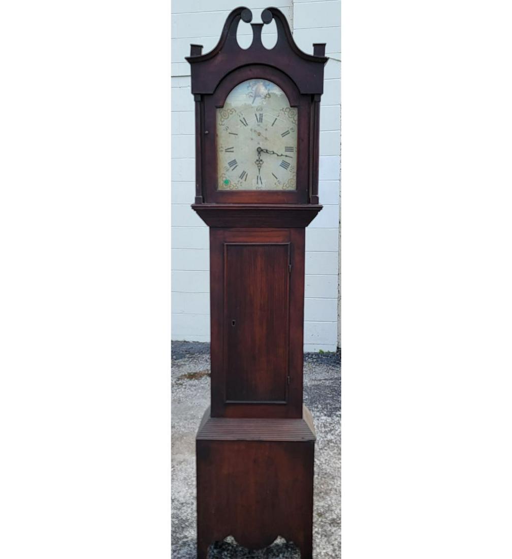 Antique Grandfather Clock With Wooden Gears ( To Be Restored) Barnebys