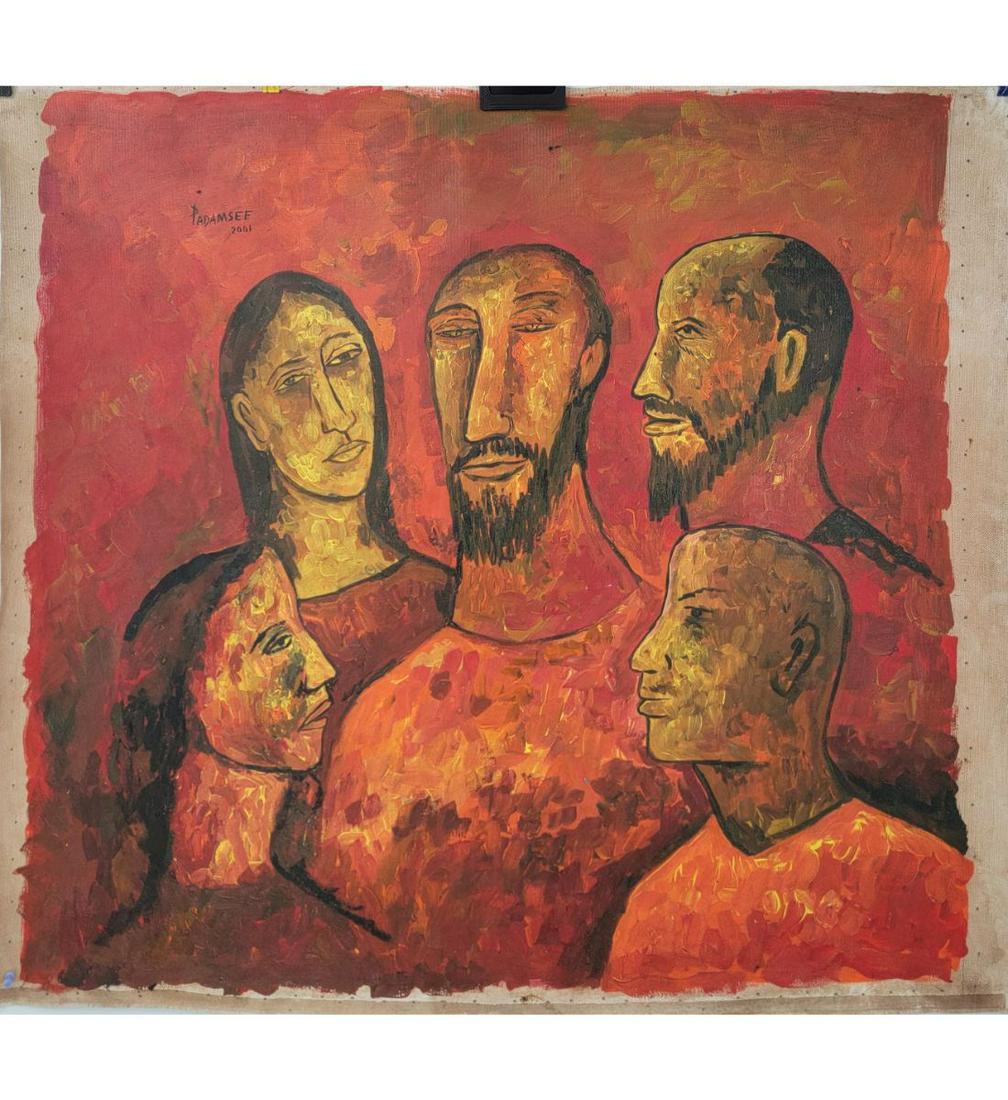 INDIA-AKBAR PADAMSEE (1928-2020) Oil On Canvas Painting Signed & Dated 2001: ***We at RBFineArts can only attribute this work to AKBAR PADAMSEE (1928-2020) based upon the quality and the presence of a signature, We are not an authentication service. We can only declare the wor