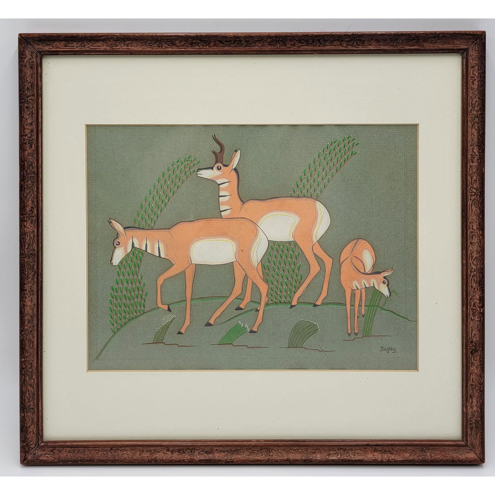 Native American Watercolor Painting Signed Begay (1 of 9)