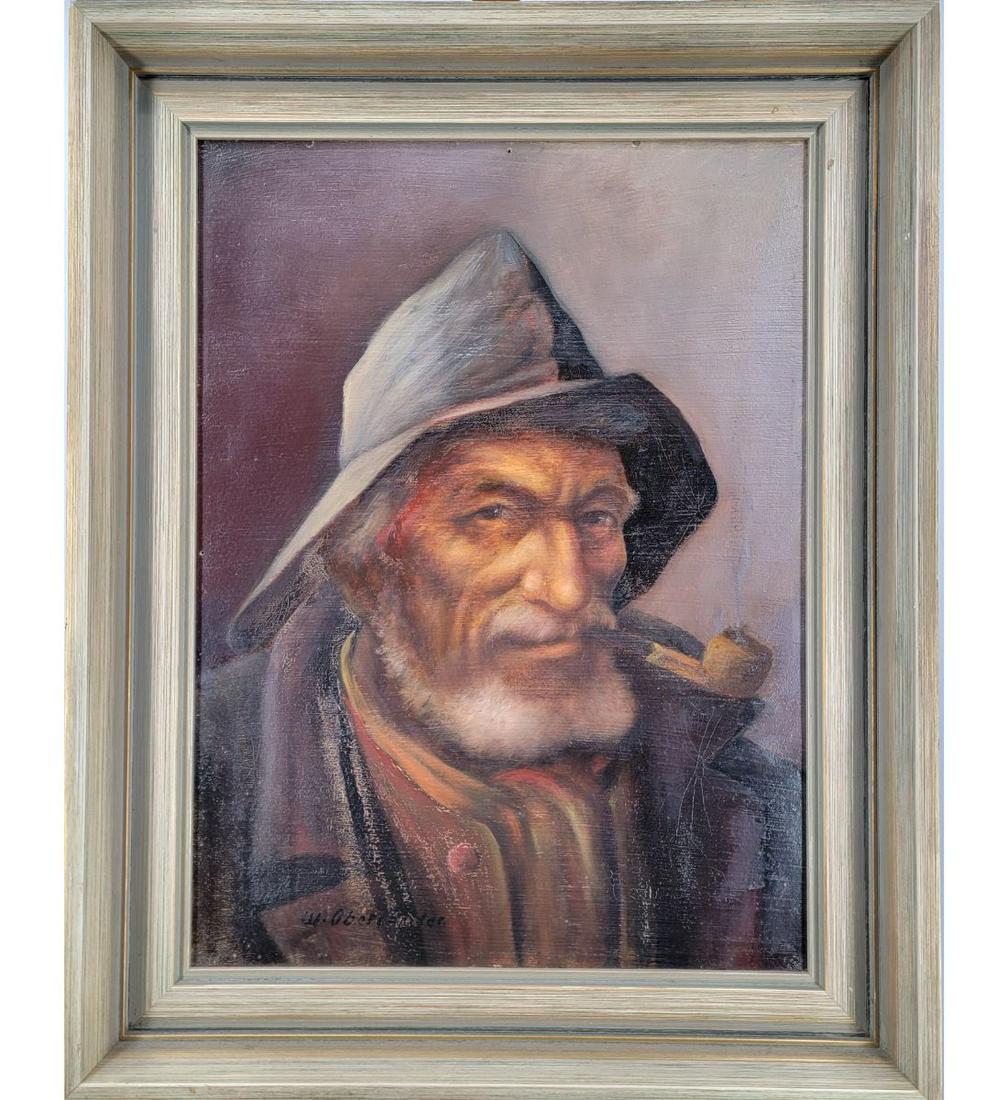 Antique Portrait Painting Of A Sea Captain Signed (1 of 9)